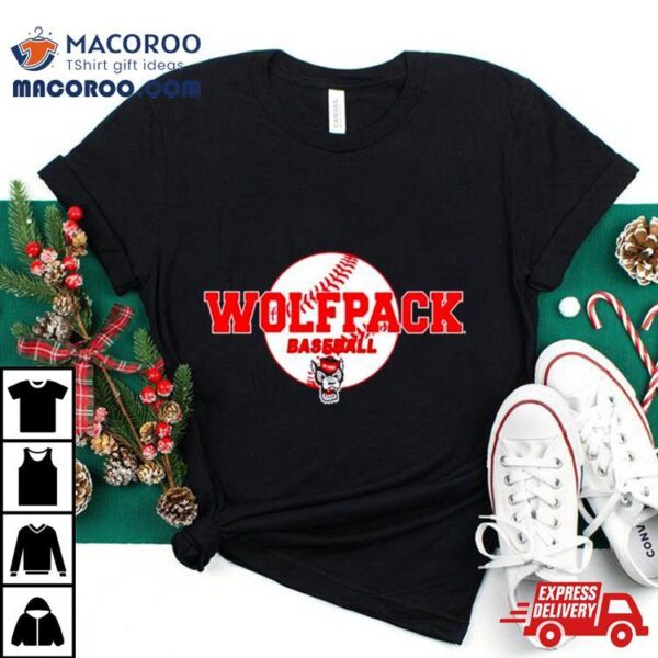 Nc State Wolfpack Wolfhead Baseball Logo Shirt