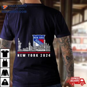 New York Rangers Skyline Players Names Tshirt