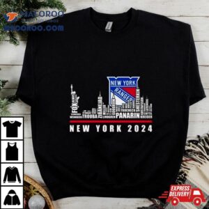 New York Rangers Skyline Players Names Tshirt