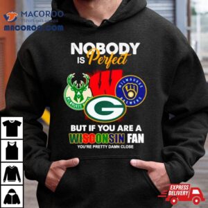 Nobody Is Perfect But If You Are A Wisconsin Fan You’re Pretty Damn Close Shirt