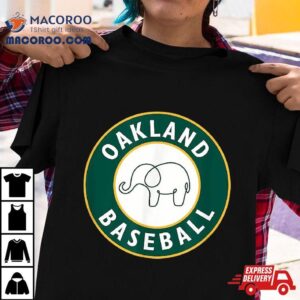 Oakland Baseball Fan Elephant Gif Tshirt