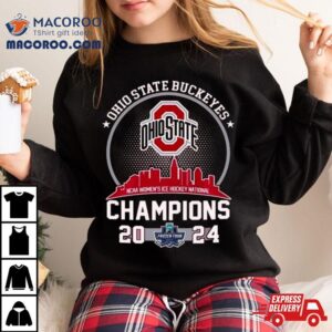 Ohio State Buckeyes Skyline Ncaa Women S Ice Hockey National Champions Tshirt