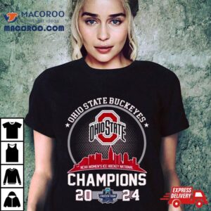 Ohio State Buckeyes Skyline Ncaa Women S Ice Hockey National Champions Tshirt