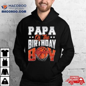 Papa Basketball Birthday Boy Family Baller B Day Party Tshirt