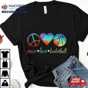 Peace Love Basketball Cute Girls Lover Tshirt