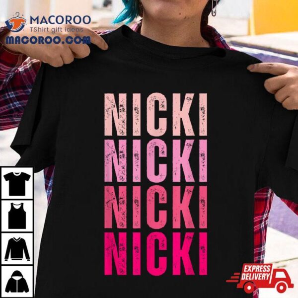 Personalized Name Nicki I Love Nicki Vintage Shirt