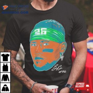 Philadelphia Eagles Saquon Barkley Swag Head Signature Tshirt