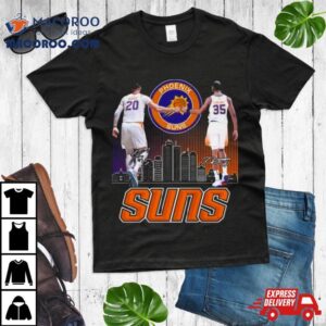 Phoenix Suns Skyline Jusuf Nurki And Kevin Durant Signatures Tshirt