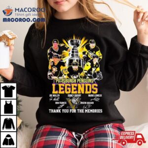 Pittsburgh Penguins Legends Thank You For The Memories Signatures Tshirt