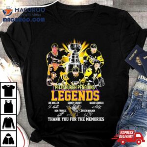 Pittsburgh Penguins Legends Thank You For The Memories Signatures Tshirt