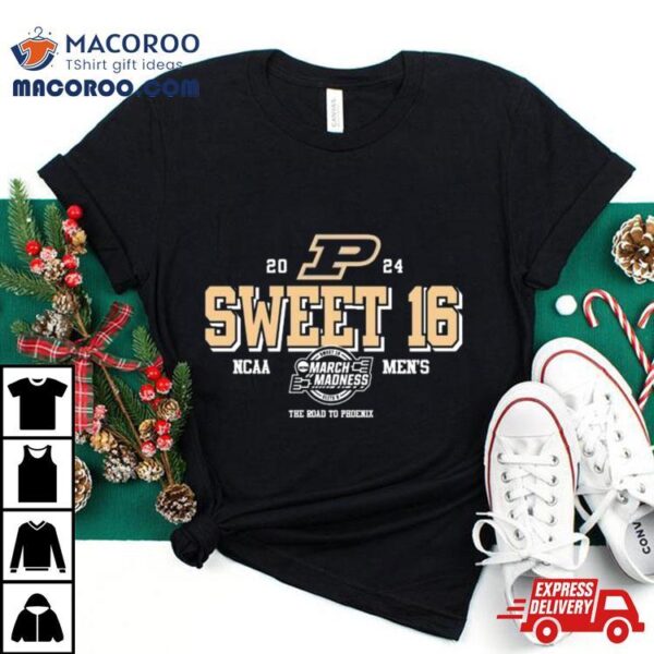 Purdue Boilermakers Sweet 16 Ncaa The Road To Phoenix Shirt