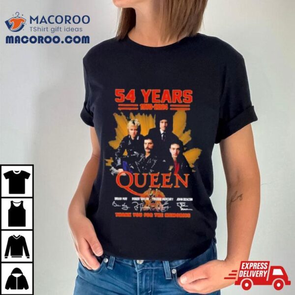 Queen 54 Year Of The Memories 1970 2024 Shirt
