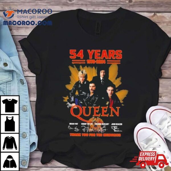 Queen 54 Year Of The Memories 1970 2024 Shirt