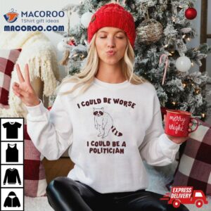 Raccoon I Could Be Worse I Could Be A Politician Tshirt
