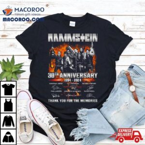 Rammstein 30th Anniversary 1994 2024 Signatures Thank You For The Memories Shirt