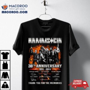 Rammstein Th Anniversary Signatures Thank You For The Memories Tshirt