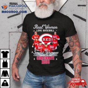 Real Women Love Baseball Smart Women Love The Cincinnati Reds Play Team 2024 Shirt