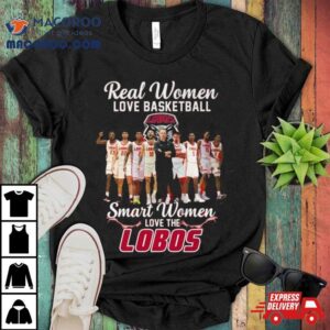 Real Women Love Basketball Smart Women Love The New Mexico Lobos Men S Basketball Tshirt