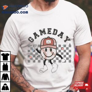 Retro Game Day Baseball Mama Mom Touch Down Sport Lover Shirt