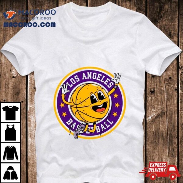 Retro Los Angeles Basketball Circle Shirt