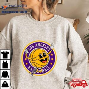 Retro Los Angeles Basketball Circle Shirt