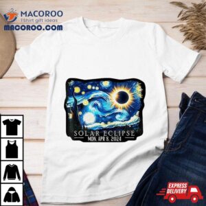 Retro Starry Night & Solar Eclipse Of April 8, 2024 Shirt