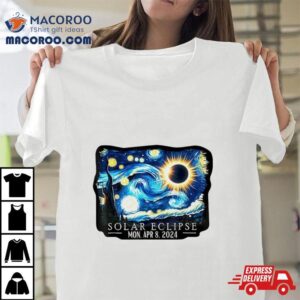 Retro Starry Night Solar Eclipse Of April Tshirt