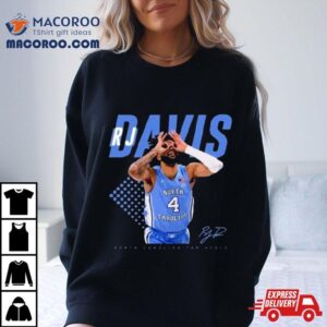 Rj Davis Basketball North Carolina Tar Heels Signature Shirt