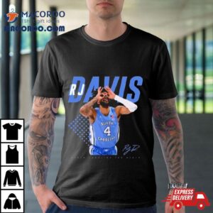 Rj Davis Basketball North Carolina Tar Heels Signature Tshirt