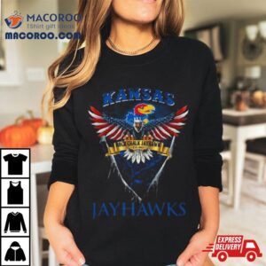 Rock Chalk Jayhawk Kansas Jayhawks Football Us Eagle Tshirt