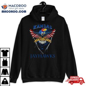 Rock Chalk Jayhawk Kansas Jayhawks Football Us Eagle Tshirt