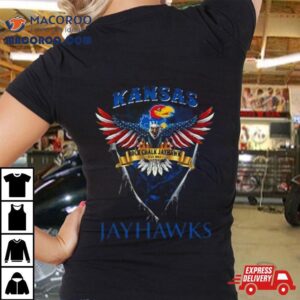 Rock Chalk Jayhawk Kansas Jayhawks Football Us Eagle Tshirt