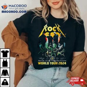 Rock God Robert Trujillo Lars Ulrich James Hetfield Kirk Hammett World Tour Signatures Tshirt