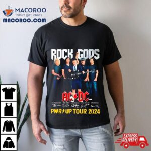 Rock Gods Acdc Pwr Up Tour Signatures Tshirt