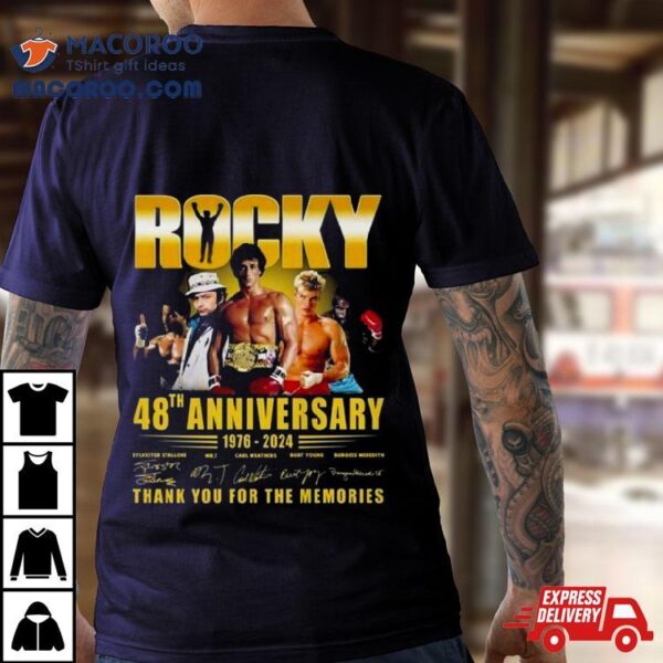 Rocky 48th Anniversary 1976 2024 Thank You For The Memories Shirt