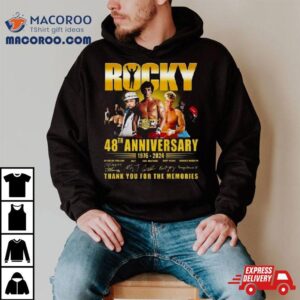 Rocky 48th Anniversary 1976 2024 Thank You For The Memories Shirt