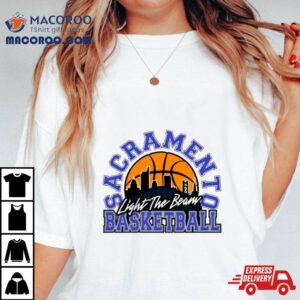 Sacramento Basketball Light The Beam Retro Tshirt