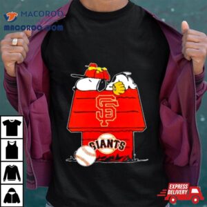 San Francisco Giants Snoopy And Woodstock The Peanuts Baseball Tshirt