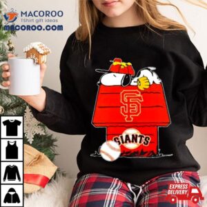 San Francisco Giants Snoopy And Woodstock The Peanuts Baseball Tshirt