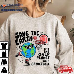 Save Earth Conservation Basketball Player Day Kids Shirt