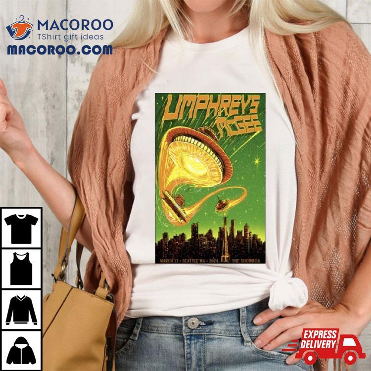 Seattle, Wa March 17 2024 Umphrey’s Mcgee Tour Poster Shirt Seattle, Wa March 17 2024 Umphrey’s Mcgee Tour Poster Shirt
