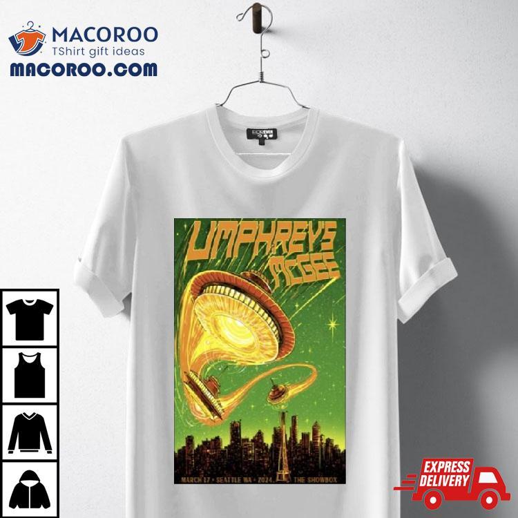 Seattle, Wa March 17 2024 Umphrey’s Mcgee Tour Poster Shirt Seattle, Wa March 17 2024 Umphrey’s Mcgee Tour Poster Shirt
