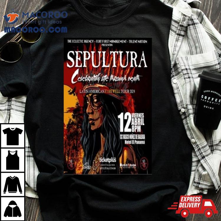 Sepultura Apr 12 2024 Panama Shirt Sepultura Apr 12 2024 Panama Shirt