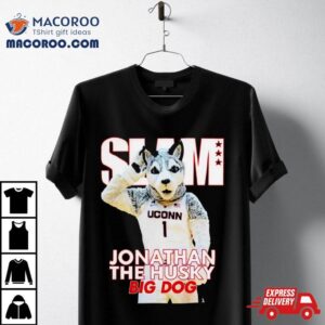 Slam Uconn Huskies Mascot Jonathan The Husky Big Dog Tshirt