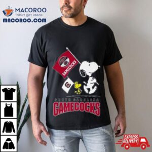 Snoopy And Charlie Brown Hold Flag South Carolina Gamecocks Tshirt