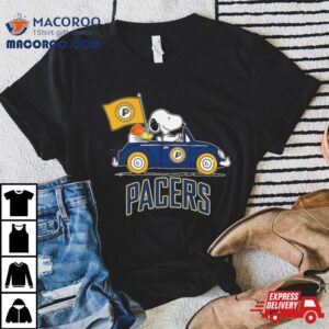 Snoopy And Woodstock Driving Car Indiana Pacers Shirt