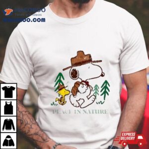 Snoopy And Woodstock Peace In Nature Tshirt