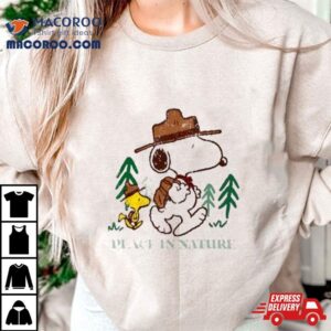 Snoopy And Woodstock Peace In Nature Tshirt