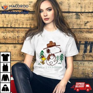 Snoopy And Woodstock Peace In Nature Tshirt