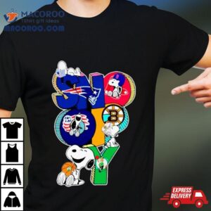 Snoopy Boston Sports Team Logo Tshirt